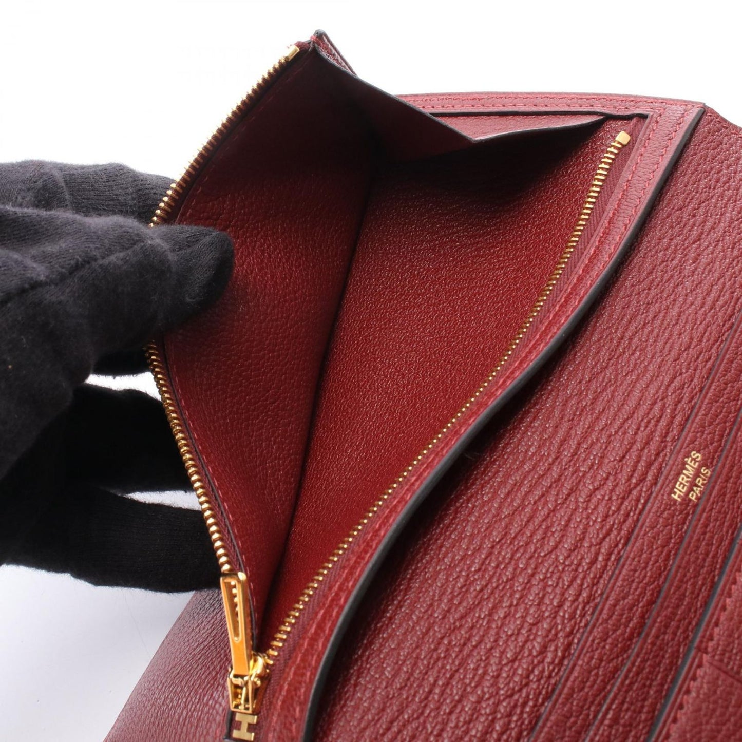 Hermes Bi Foldlong Wallet Bearn Souffle ju shu — view 4