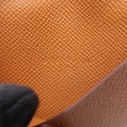 Hermes Card Case Bearn Mini Gold Leather — view 6