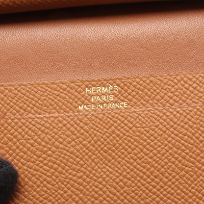 Hermes Card Case Bearn Mini Gold Leather — view 5
