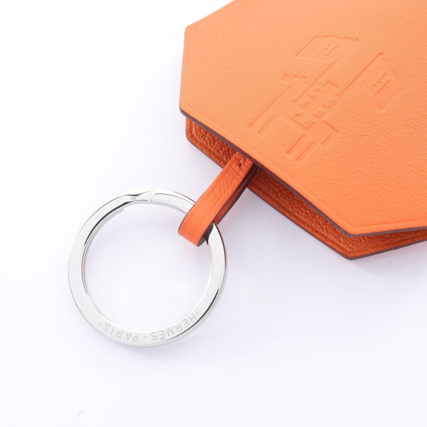 Hermes Charm Clochette I Don't Like Orange It Keychain — view 3