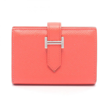 Hermes Card Case Bearn Mini s Texas Leather
