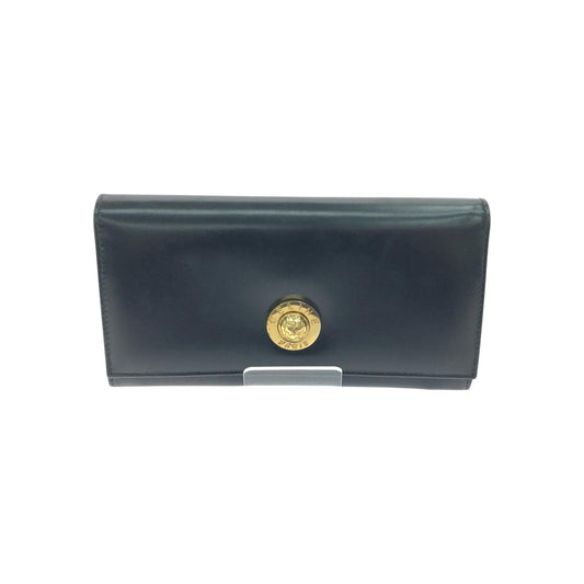 Celine Vintage Wallet Star Ball Kiss Lock Musty Black