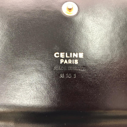 Celine Vintage Wallet Star Ball Kiss Lock Musty Black — view 5