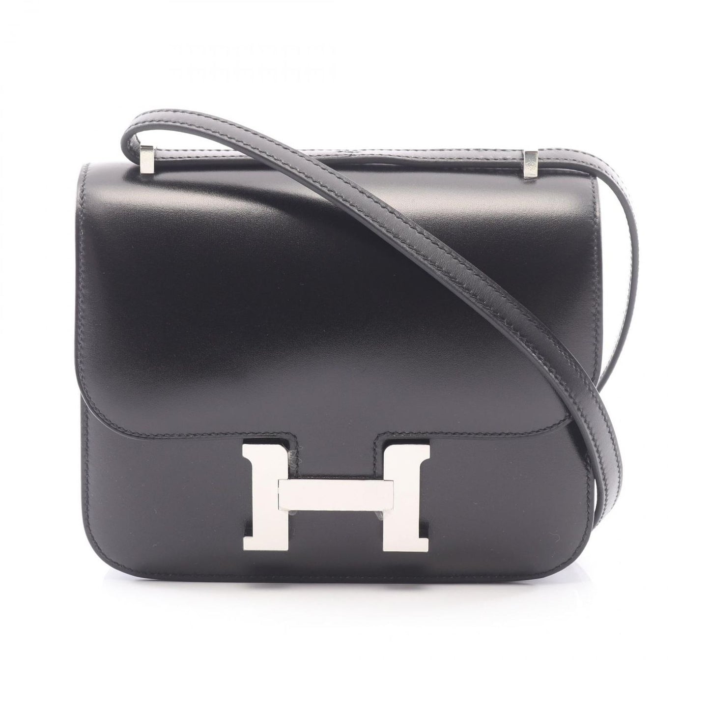 Hermes Shoulder Bag Constance 3 Mini Black Leather