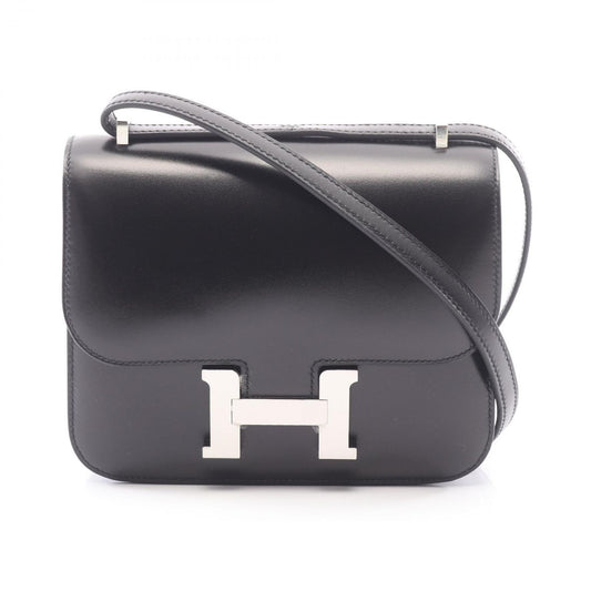 Hermes Shoulder Bag Constance 3 Mini Black Leather