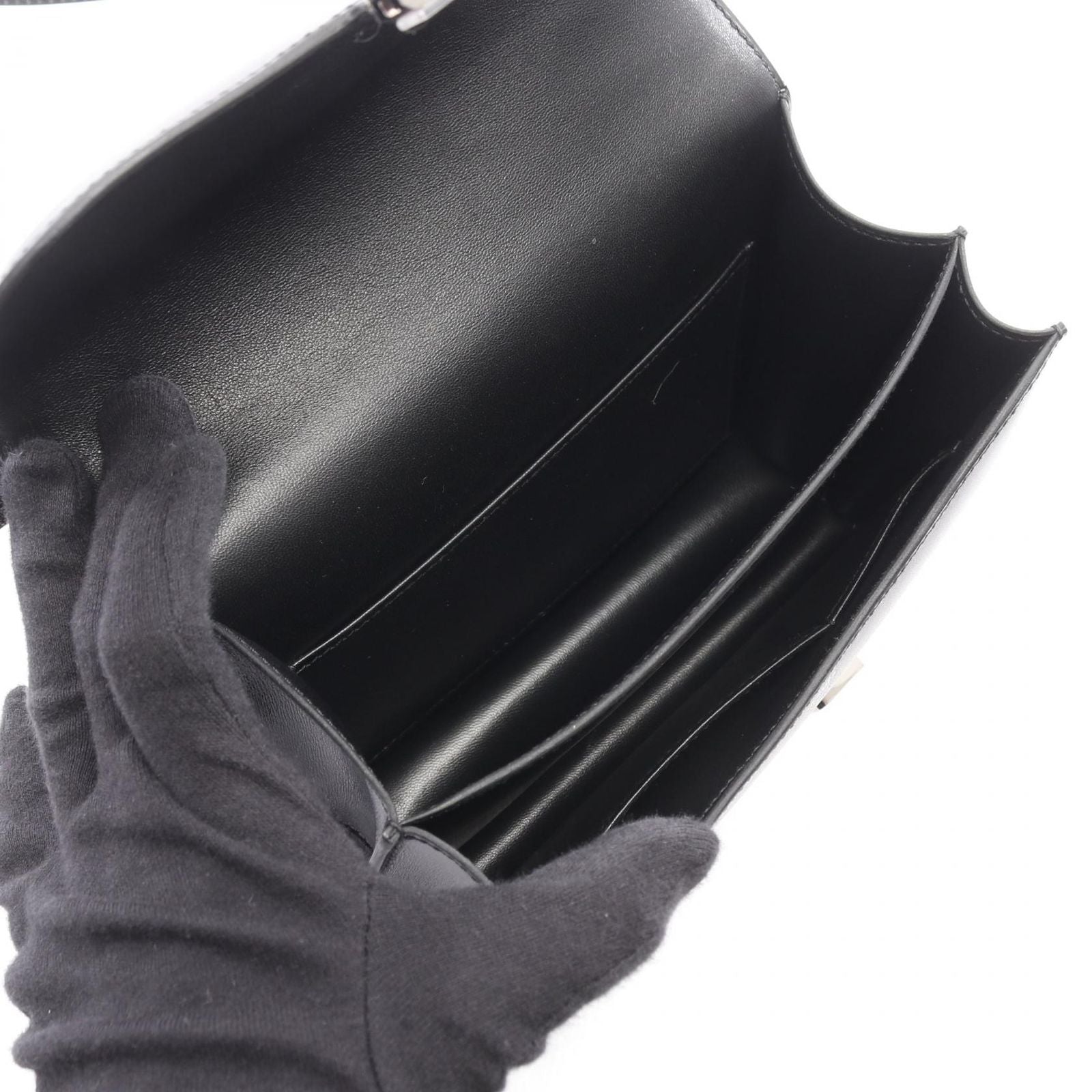 Hermes Shoulder Bag Constance 3 Mini Black Leather — view 3