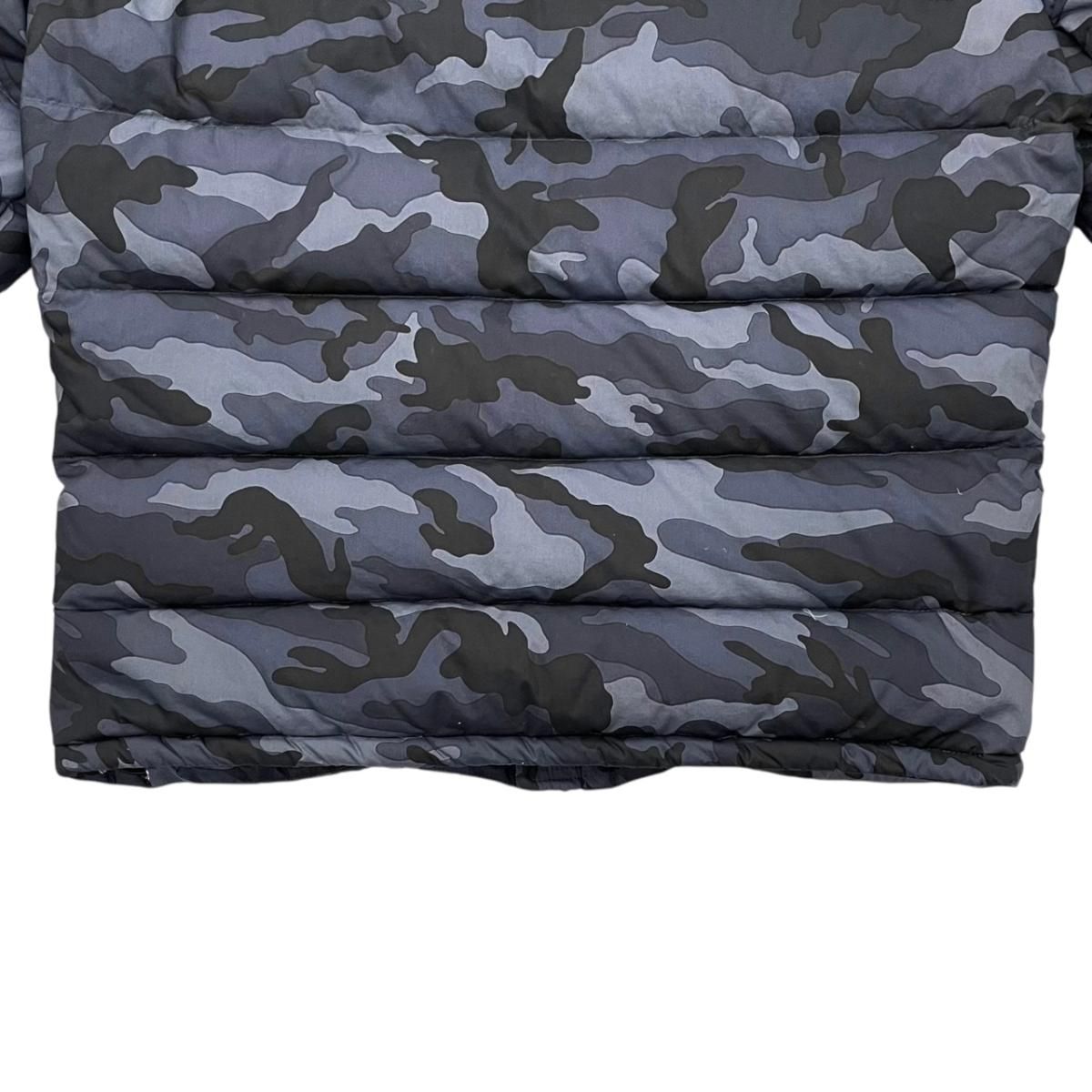 Moncler Down Jacket Aiton 2 Sizes Camouflage Logo Cotton Nylon Black Gray Blue — view 6