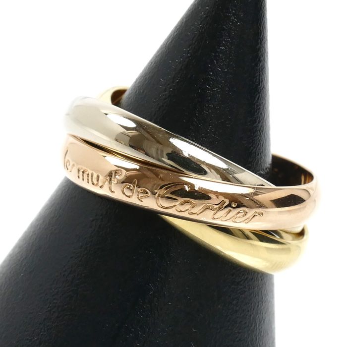 Cartier 18k Yellow Gold PG WG les Must de Cartier Trinity Ring