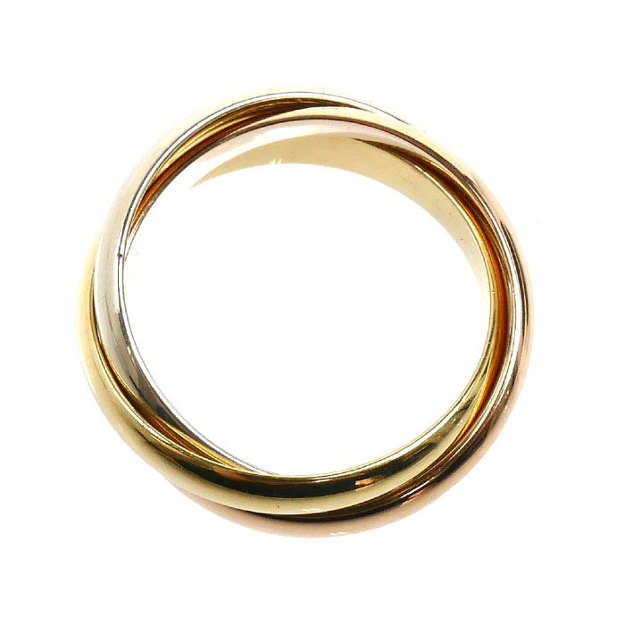 Cartier 18k Yellow Gold PG WG les Must de Cartier Trinity Ring — view 3