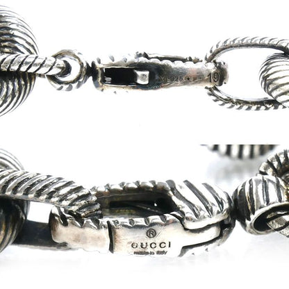 Gucci 925 Sterling Silver Interlocking Arabesque Bracelet 21 cm — view 4