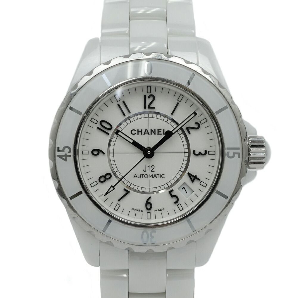 Chanel 38 White Ceramic Automatic Winding Regular Box Watch