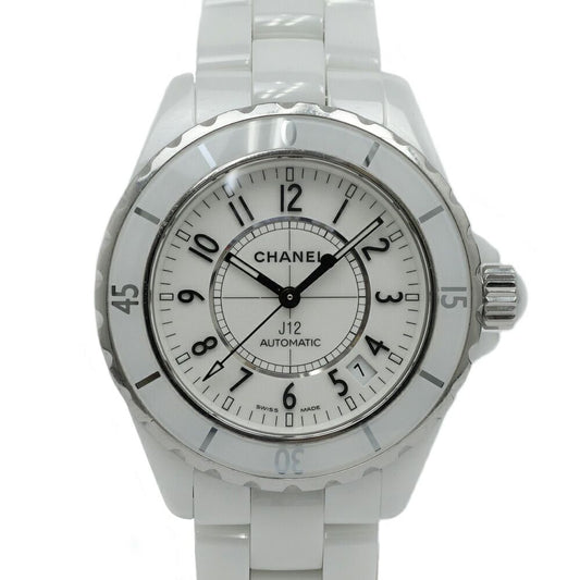 Chanel 38 White Ceramic Automatic Winding Regular Box Watch