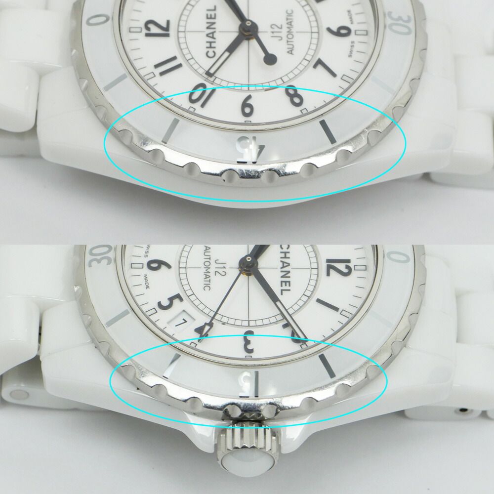 Chanel 38 White Ceramic Automatic Winding Regular Box Watch — view 8