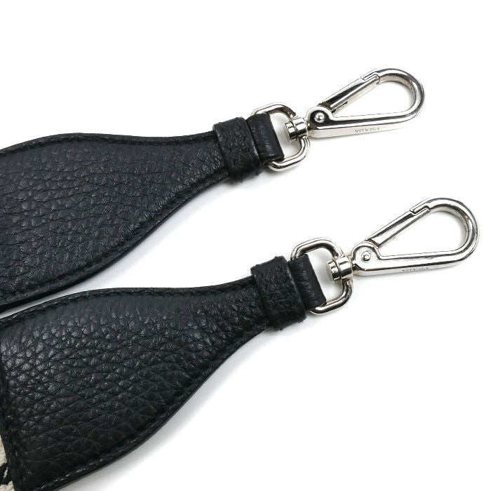 Prada Vitello Daino Soft Shoulder Bag Black — view 7