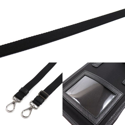 Prada Saffiano Tessuto Smartphone Shoulder Bag Black — view 7