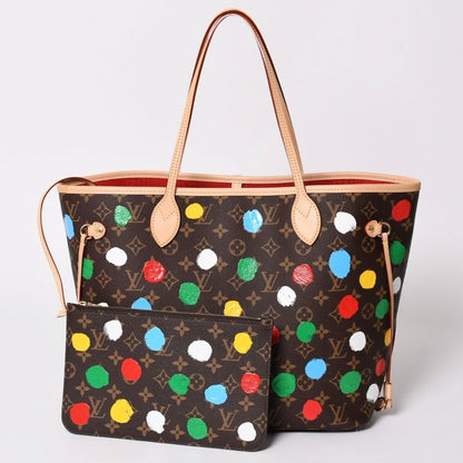 Louis Vuitton LV YK Neverfull MM Yayoi Kusama Monogram Brown