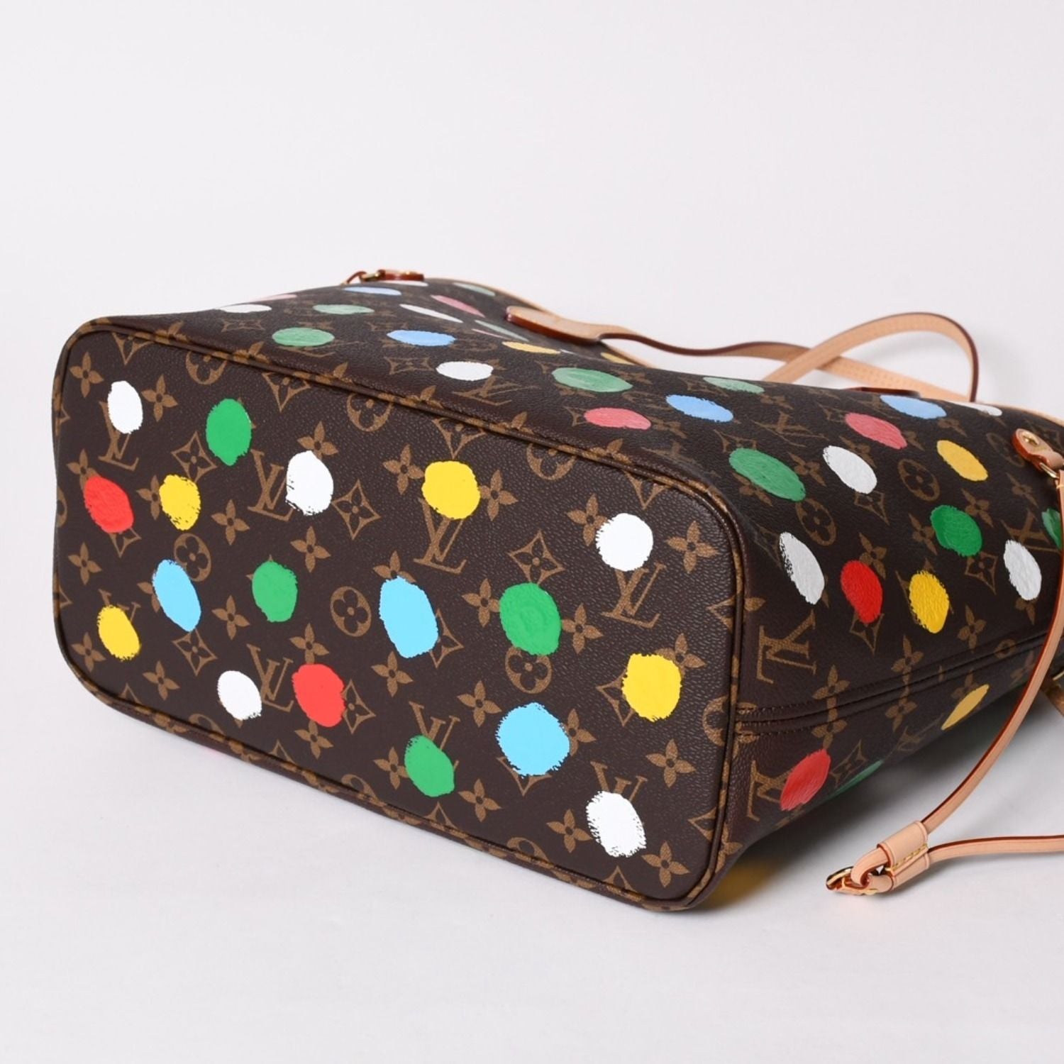 Louis Vuitton LV YK Neverfull MM Yayoi Kusama Monogram Brown — view 7