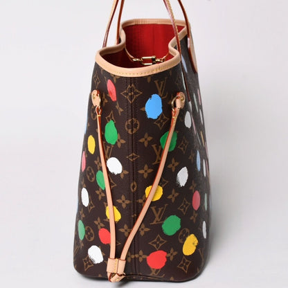 Louis Vuitton LV YK Neverfull MM Yayoi Kusama Monogram Brown — view 4