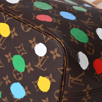 Louis Vuitton LV YK Neverfull MM Yayoi Kusama Monogram Brown — view 8