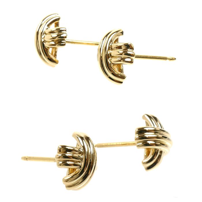 Tiffany & Co 18k Yellow Gold Signature Earrings — view 2