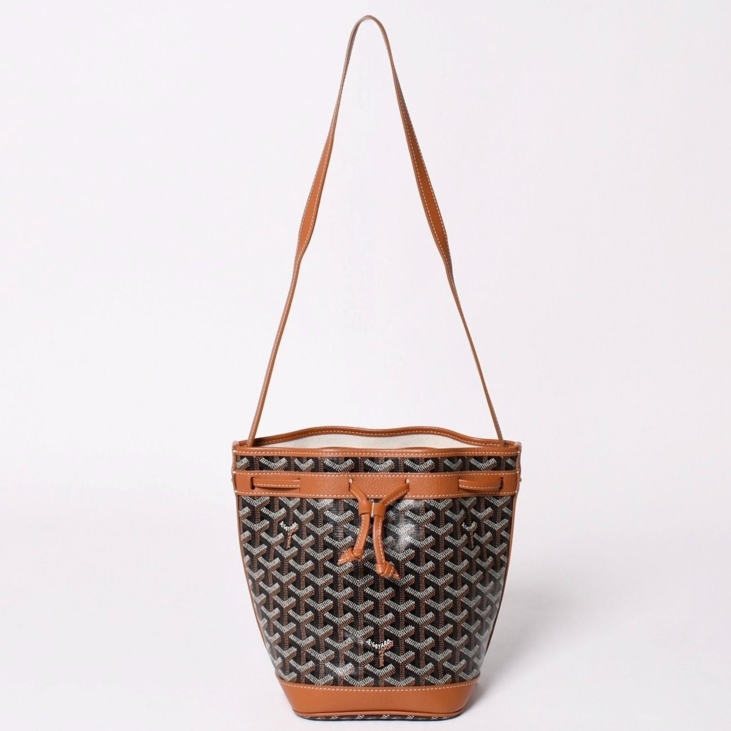 Goyard Petit Flo Bucket Bag Brown Calfskin