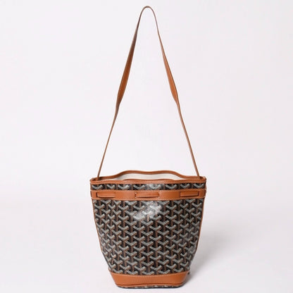 Goyard Petit Flo Bucket Bag Brown Calfskin — view 2