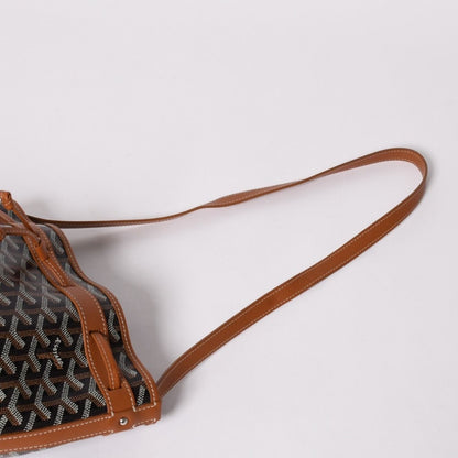Goyard Petit Flo Bucket Bag Brown Calfskin — view 7
