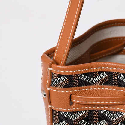 Goyard Petit Flo Bucket Bag Brown Calfskin — view 5