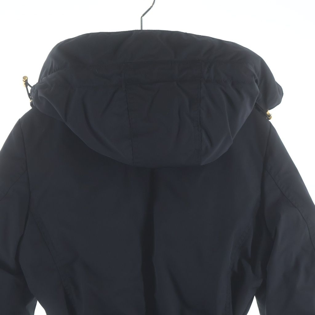 Moncler Poitiers Down Jacket Long Coat Black — view 4