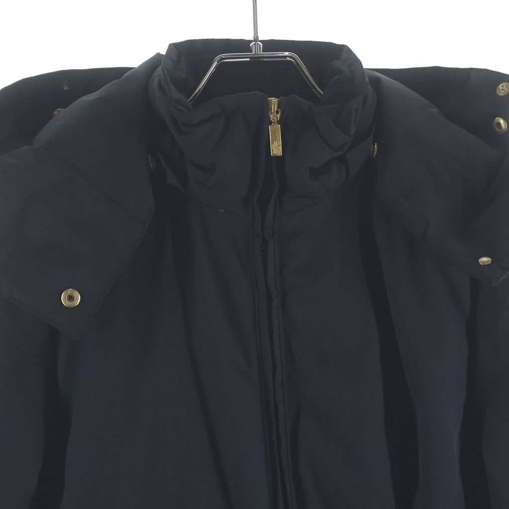 Moncler Poitiers Down Jacket Long Coat Black — view 3