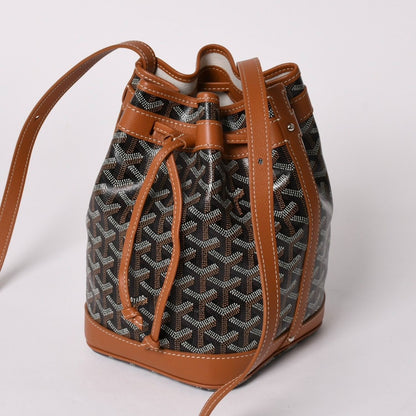 Goyard Petit Flot Bucket Bag Brown Calfskin — view 3