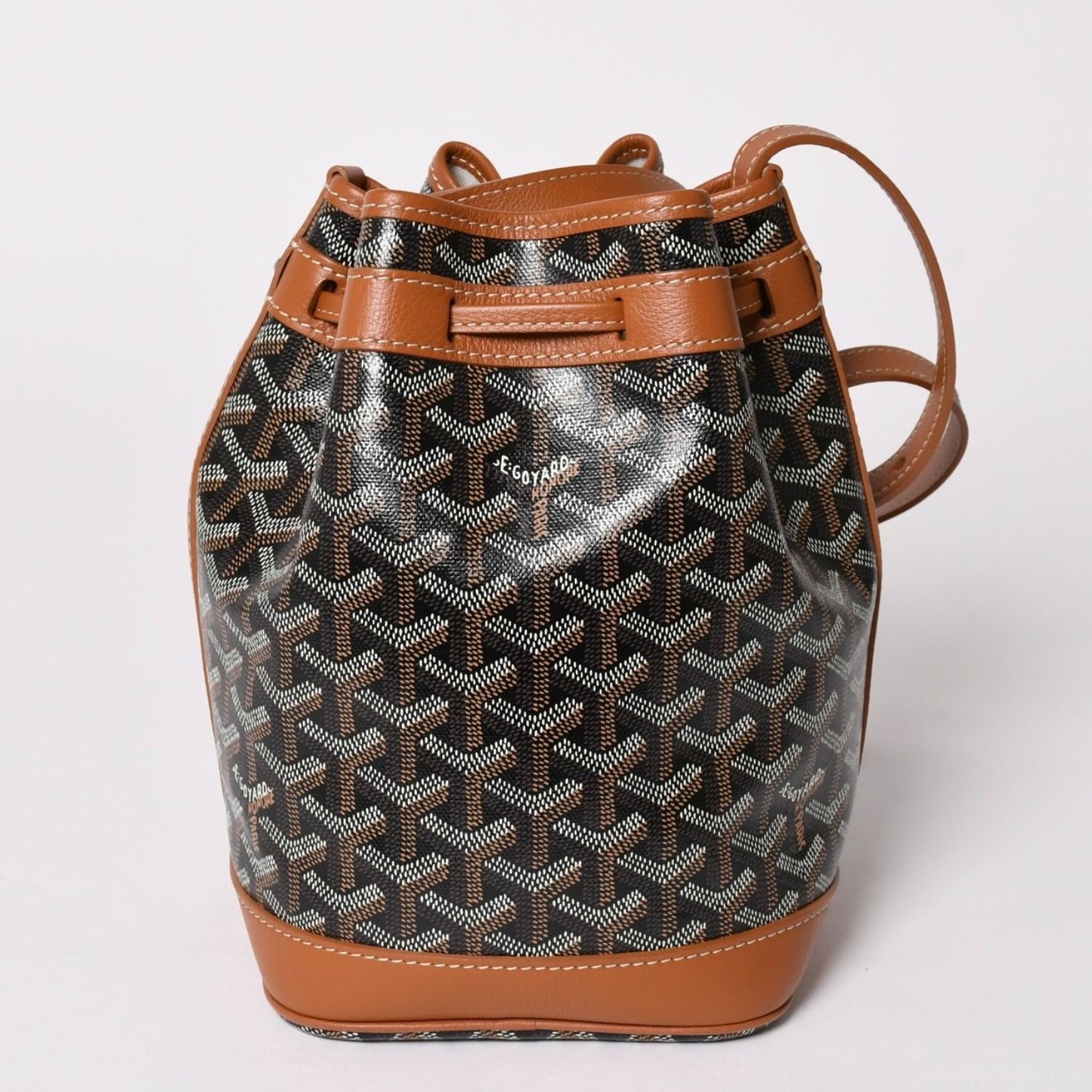 Goyard Petit Flot Bucket Bag Brown Calfskin — view 2