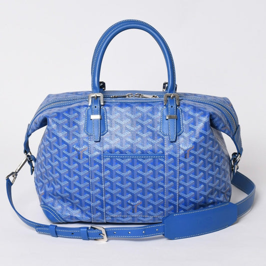 Goyard Bowling 45 2-Way Bag Leather Blue
