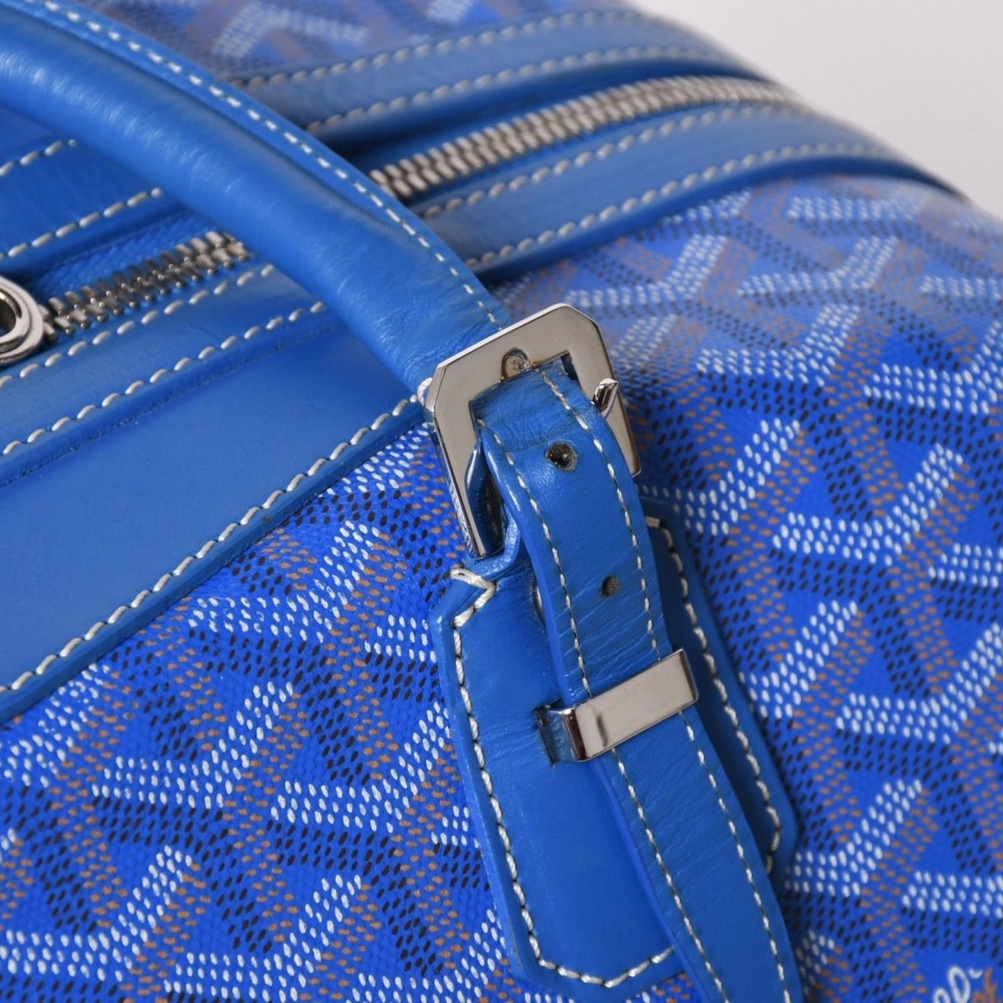 Goyard Bowling 45 2-Way Bag Leather Blue — view 6