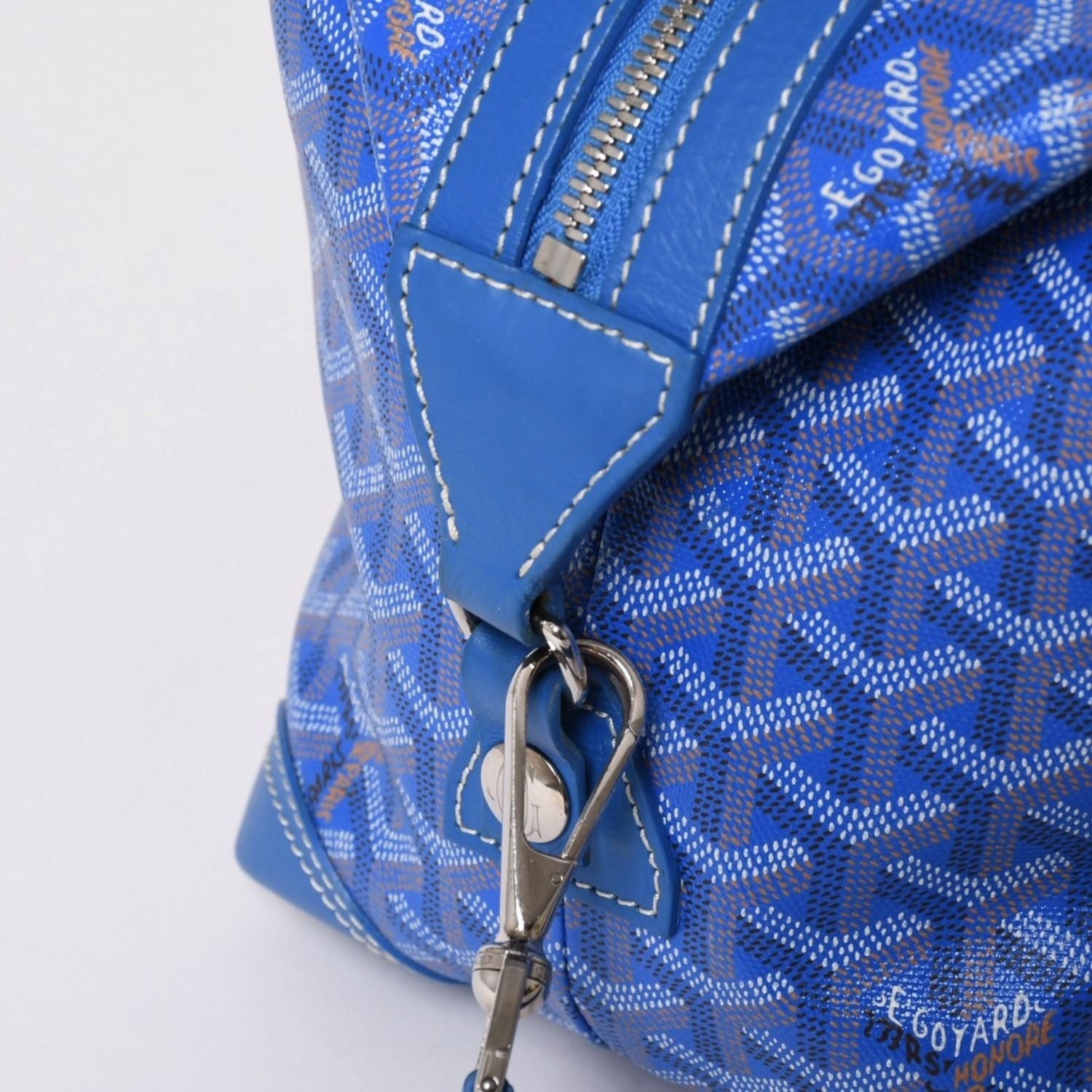 Goyard Bowling 45 2-Way Bag Leather Blue — view 7