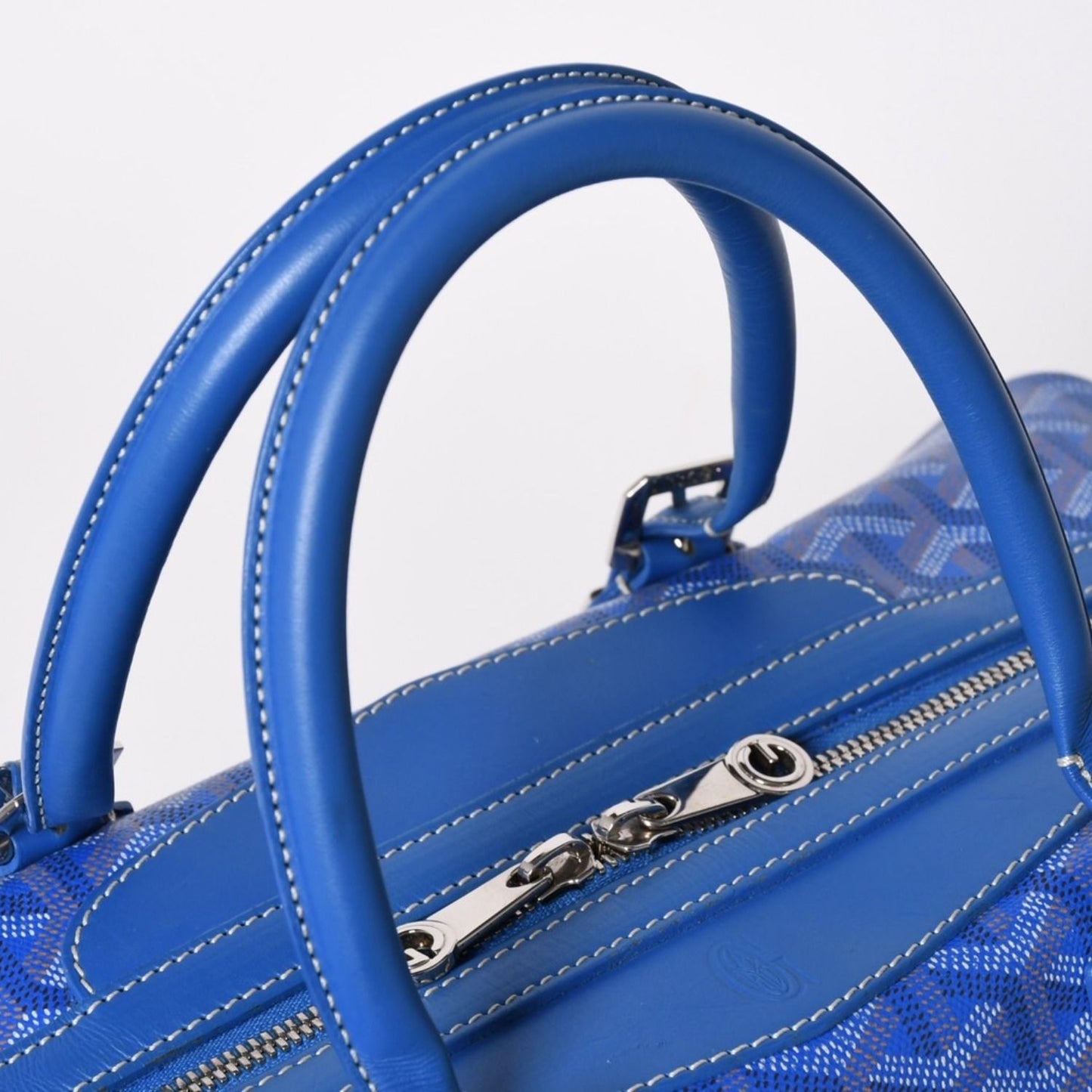 Goyard Bowling 45 2-Way Bag Leather Blue — view 5