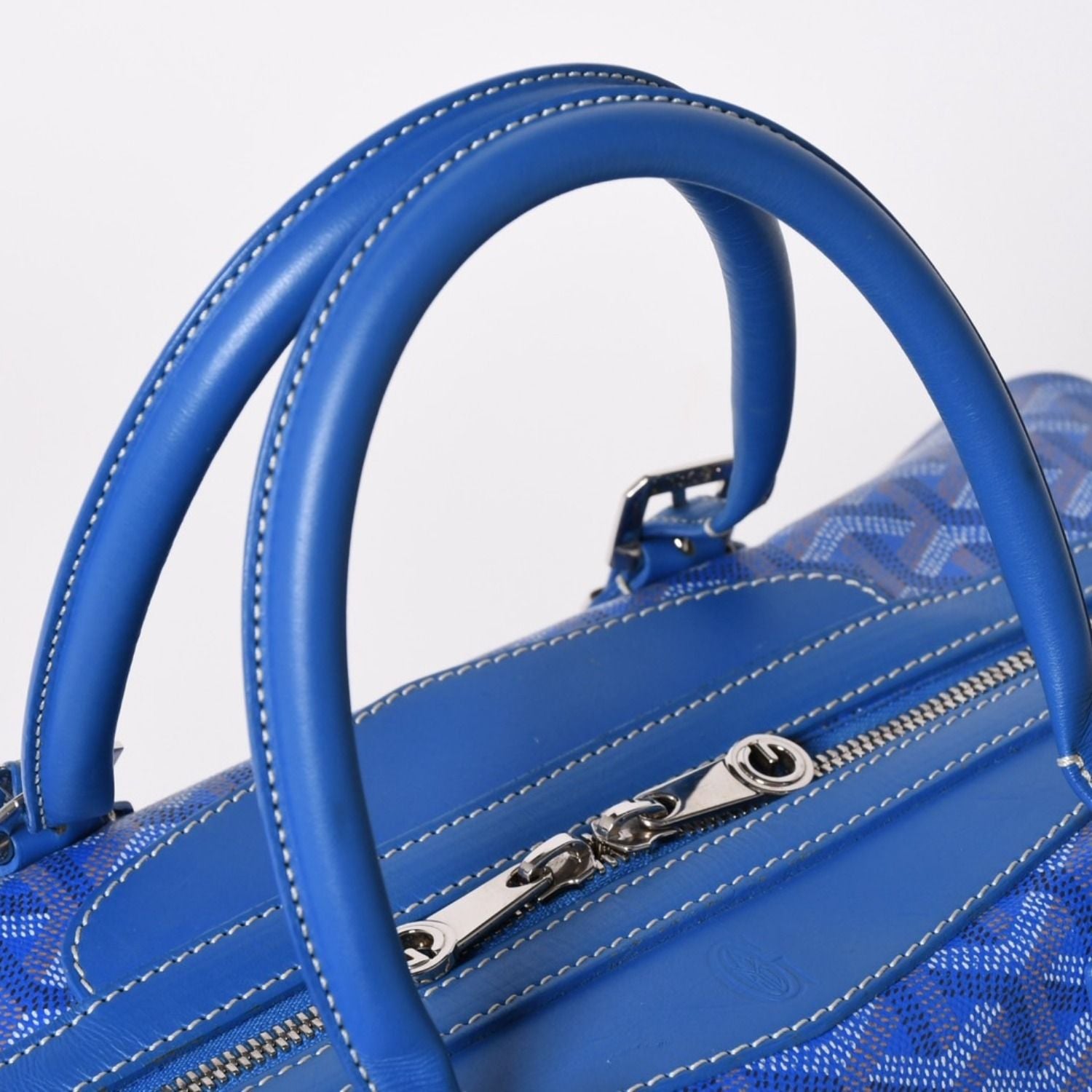 Goyard Bowling 45 2-Way Bag Leather Blue — view 5