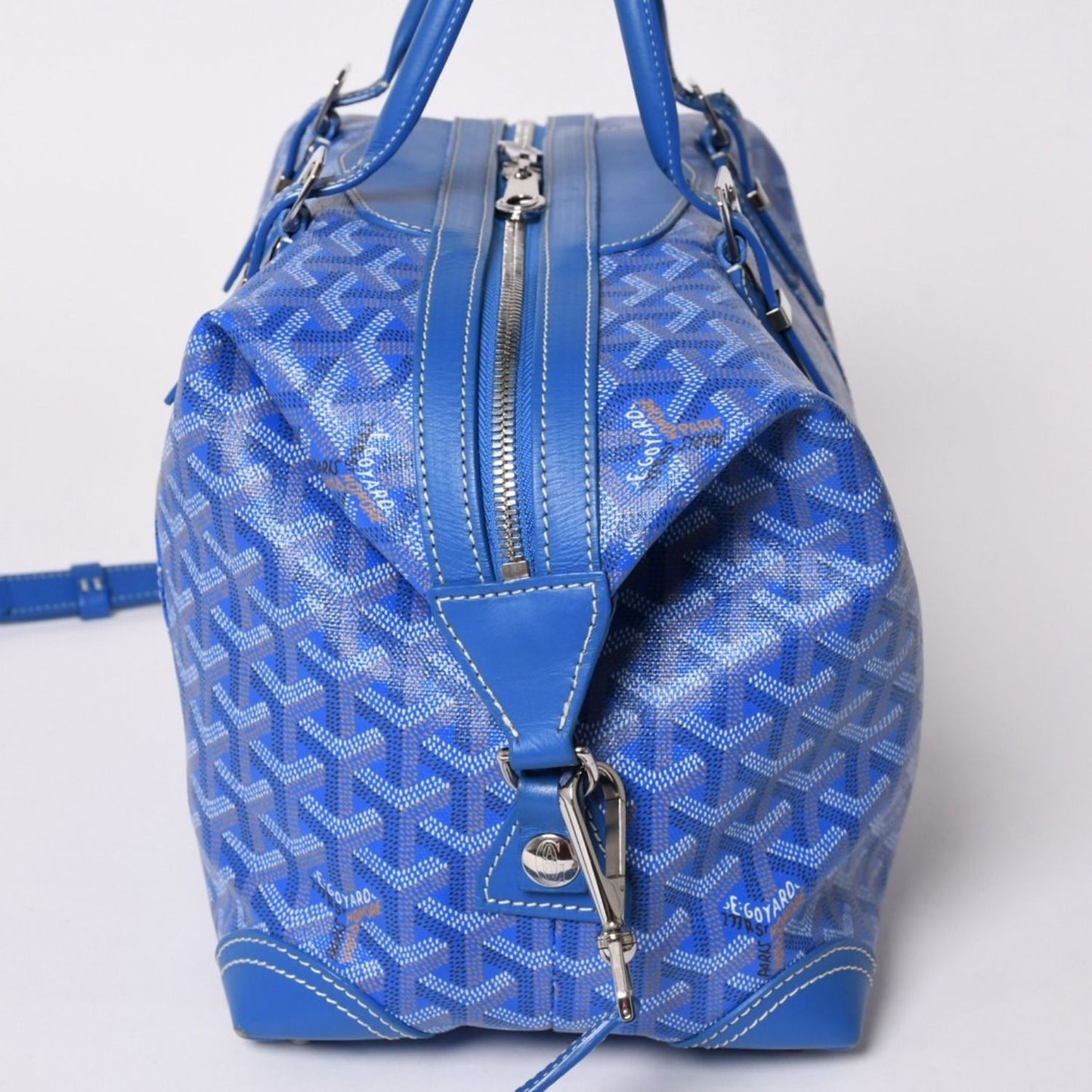Goyard Bowling 45 2-Way Bag Leather Blue — view 4