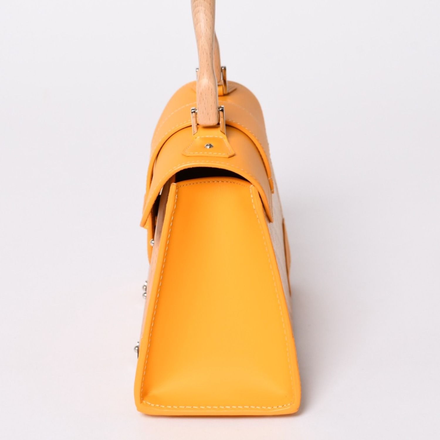Goyard Saigon Mini Structured 2-Way Shoulder Bag Din Canvas Wood Yellow — view 5