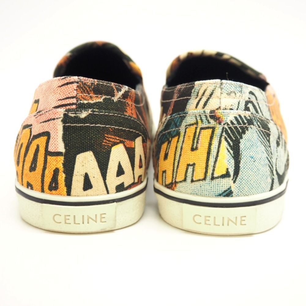 Celine Canvas Slip Ons Black Slipper — view 4