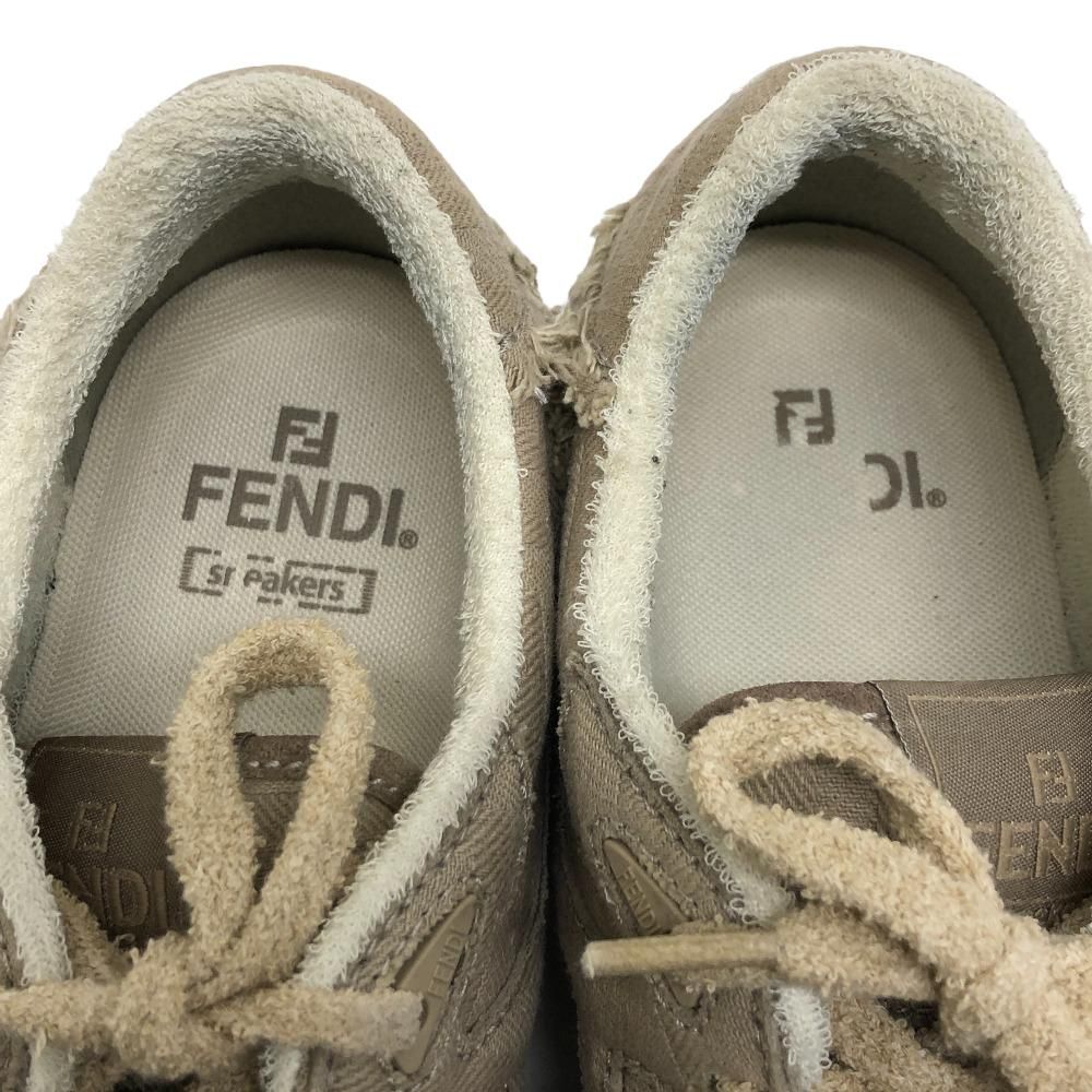 Fendi Match Fabric Sneakers Beige — view 6