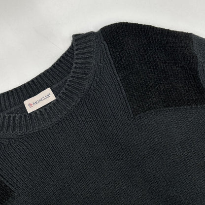 Moncler Girocollo Tricot Cotton Logo Patch Knit Sweater — view 8