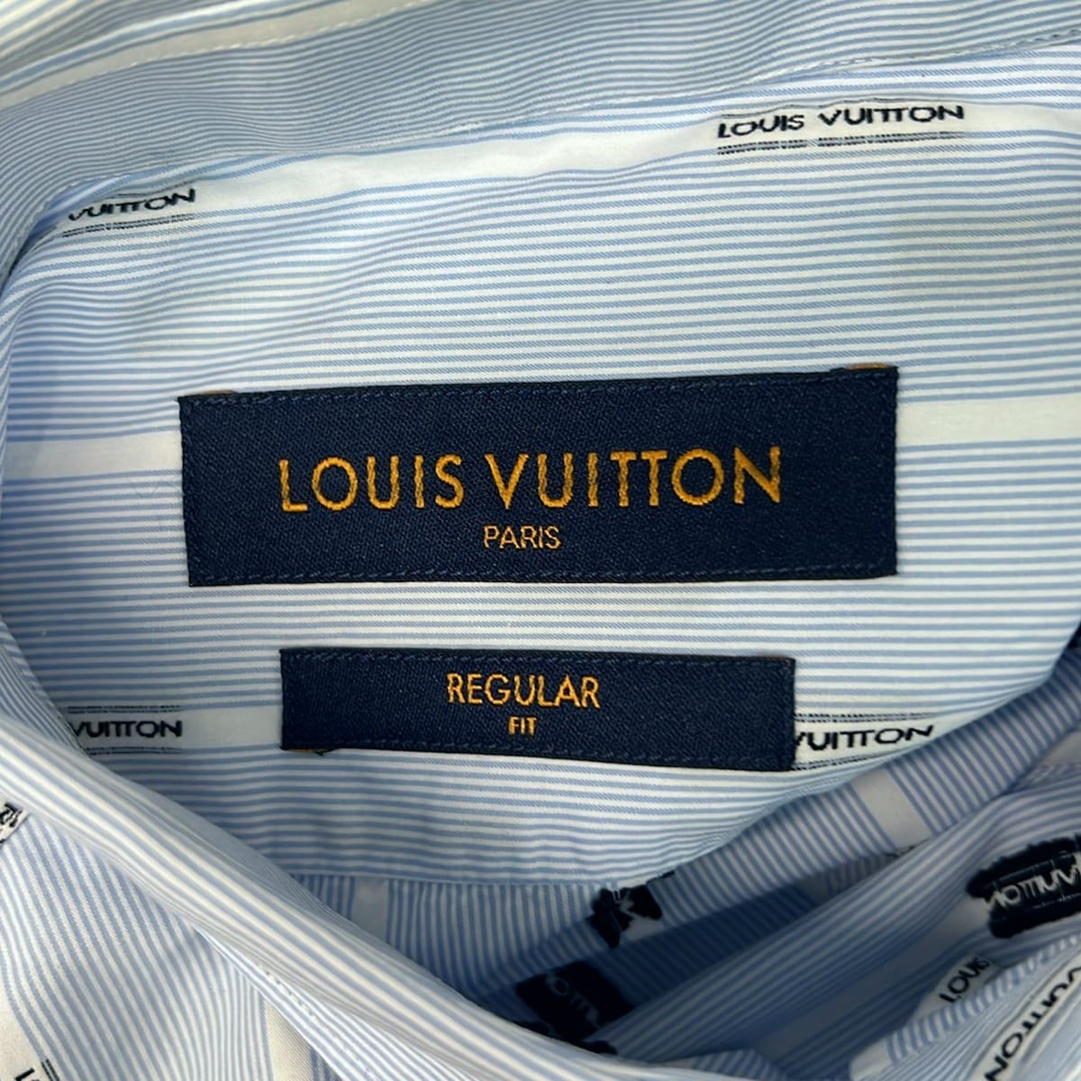 Louis Vuitton Long Sleeve Shirt XL Blue White — view 3