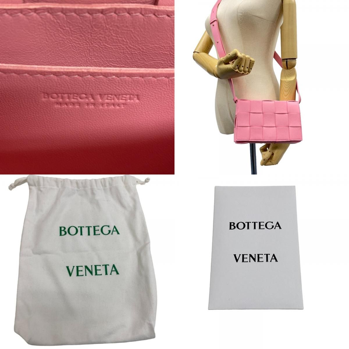 Bottega Veneta Cassette Leather Shoulder Bag Pink — view 8
