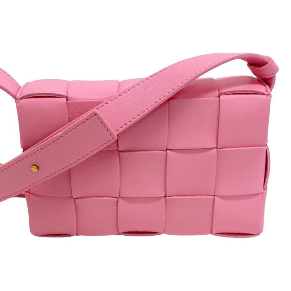 Bottega Veneta Cassette Leather Shoulder Bag Pink