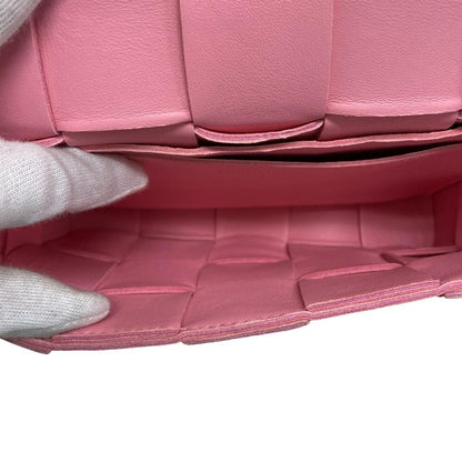 Bottega Veneta Cassette Leather Shoulder Bag Pink — view 7