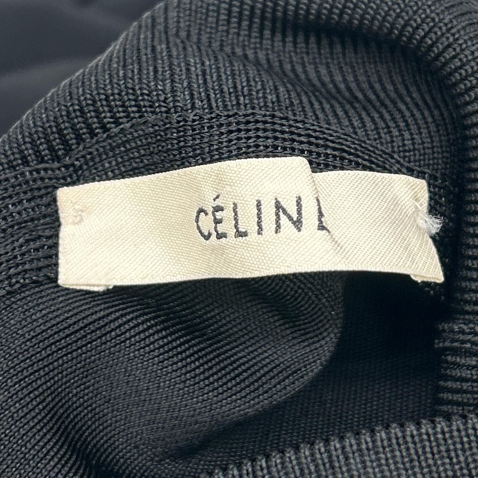 Celine Phoebe Philo Era Black High Neck Stretch Top XS — view 3