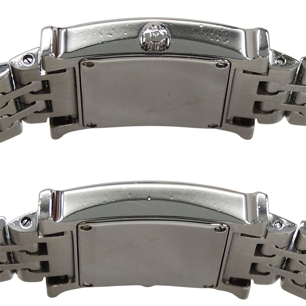 Hermes Watch Diamond Shell Quartz Stainless Steel Silver Polished — view 3