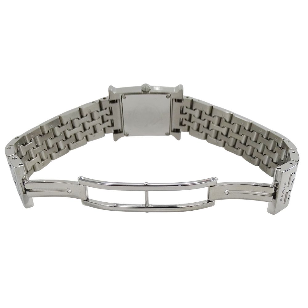 Hermes Watch Diamond Shell Quartz Stainless Steel Silver Polished — view 4