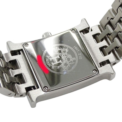 Hermes Watch Diamond Shell Quartz Stainless Steel Silver Polished — view 6
